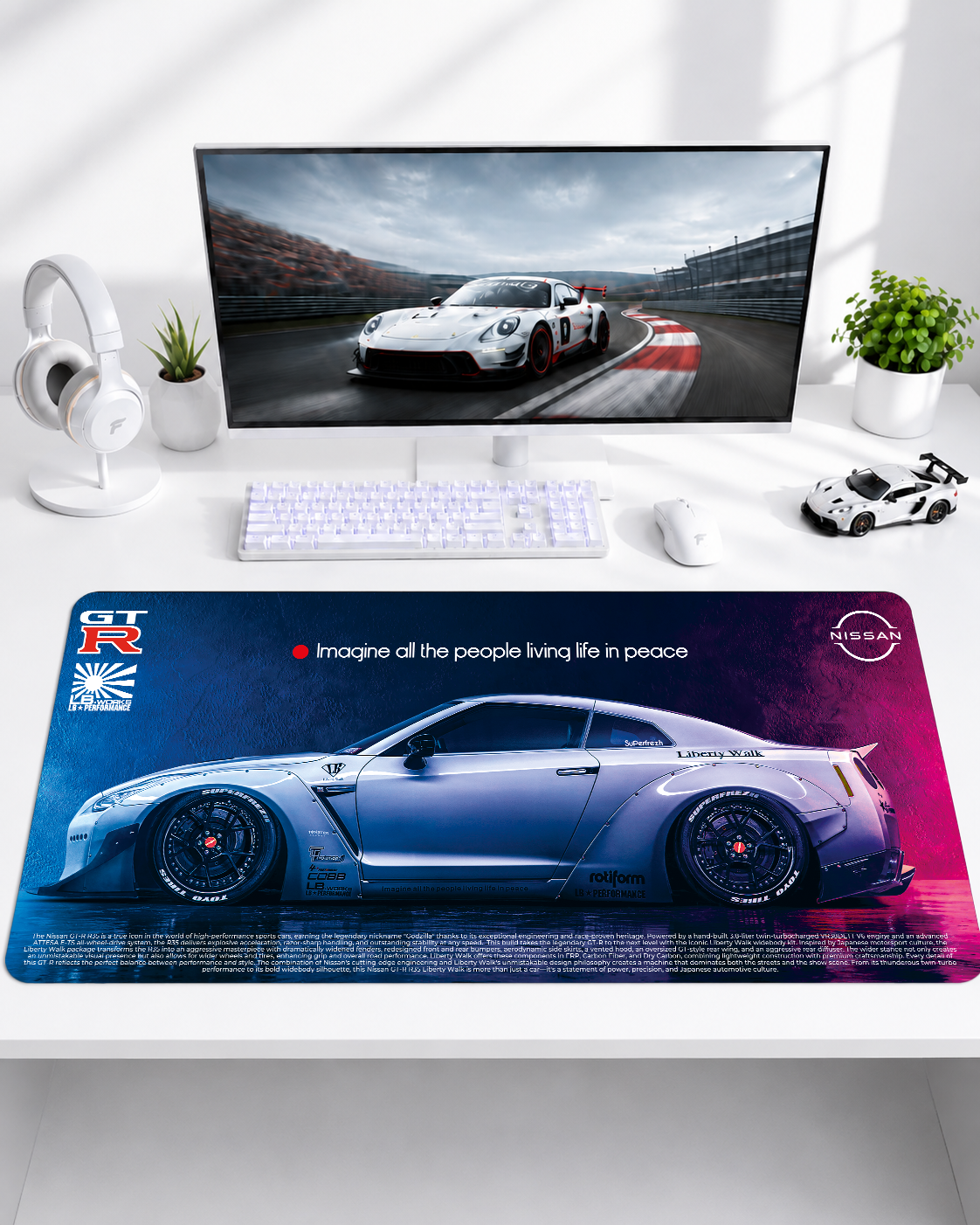 Nissan R35 GTR Libertywalk Mousepad