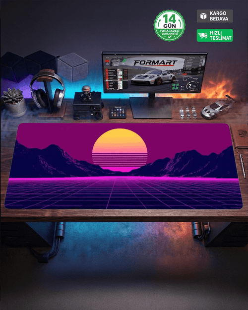 Neon Horizon Gaming oyuncu Mousepad - Formart