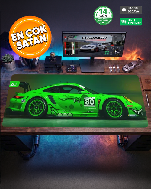 Porsche 911 GT3 RS Roxy Racing Gaming Mousepad - Formart