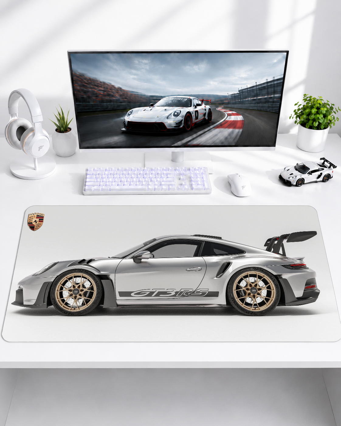 Porsche 911 GT3 RS Grey Mousepad